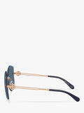 Tory Burch TY6111 irregular sunglasses with pink frame and tinted lenses, UK version
