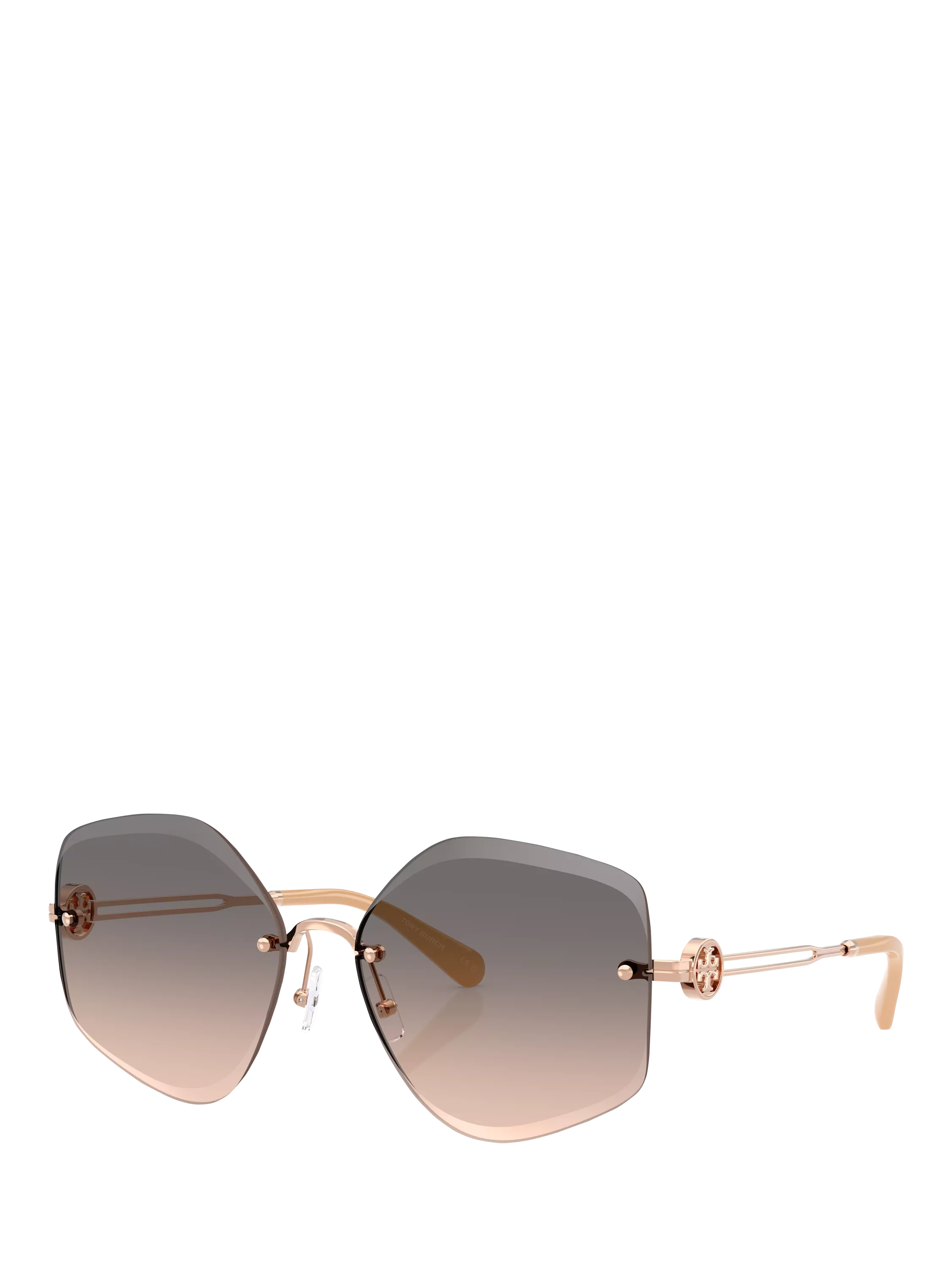 Tory Burch irregular pink sunglasses TY6111, imported from the UK