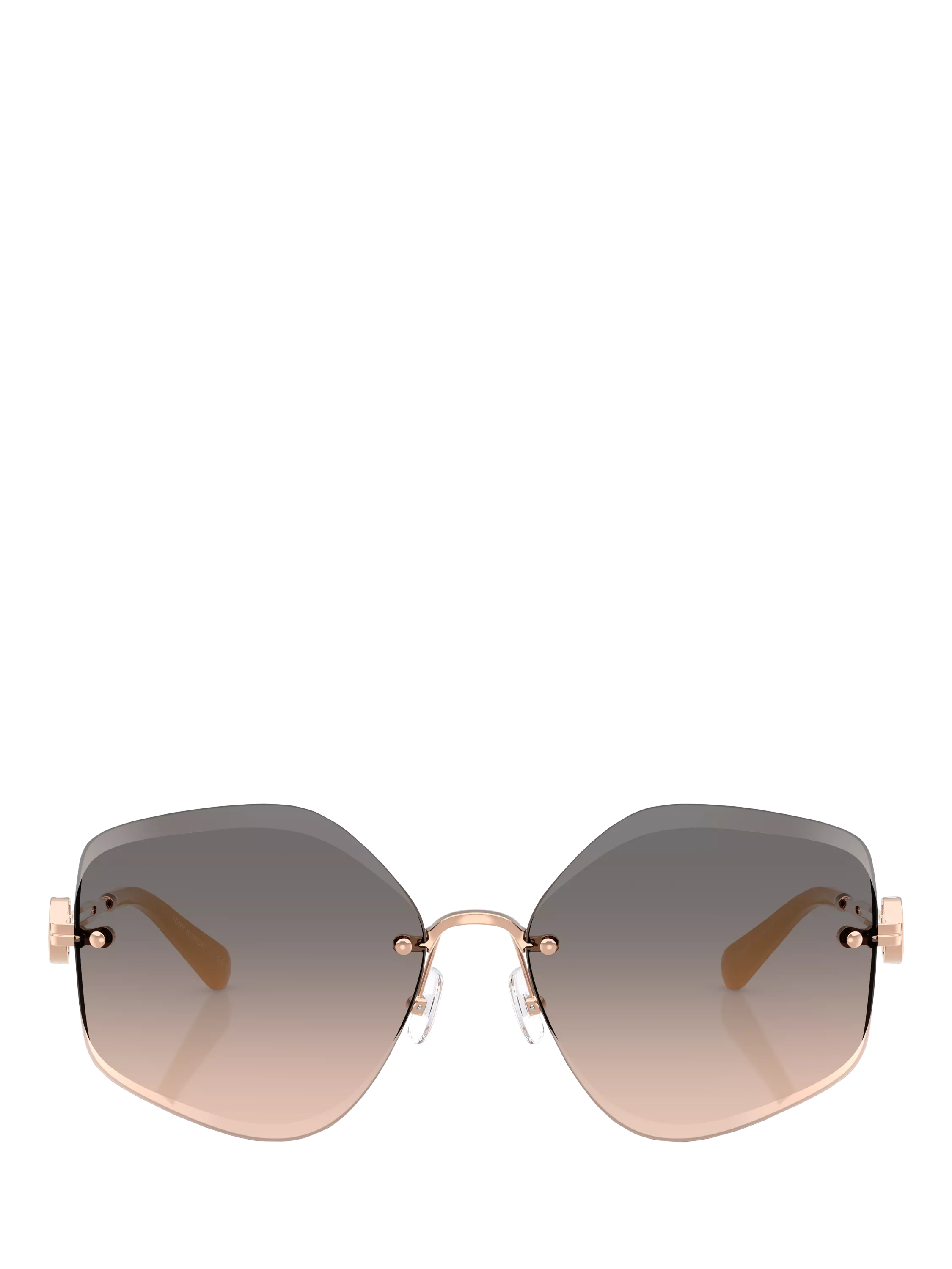 Tory Burch irregular pink sunglasses TY6111, imported from the UK