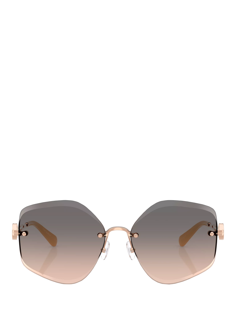 Tory Burch irregular pink sunglasses TY6111, imported from the UK