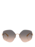 Tory Burch irregular pink sunglasses TY6111, imported from the UK