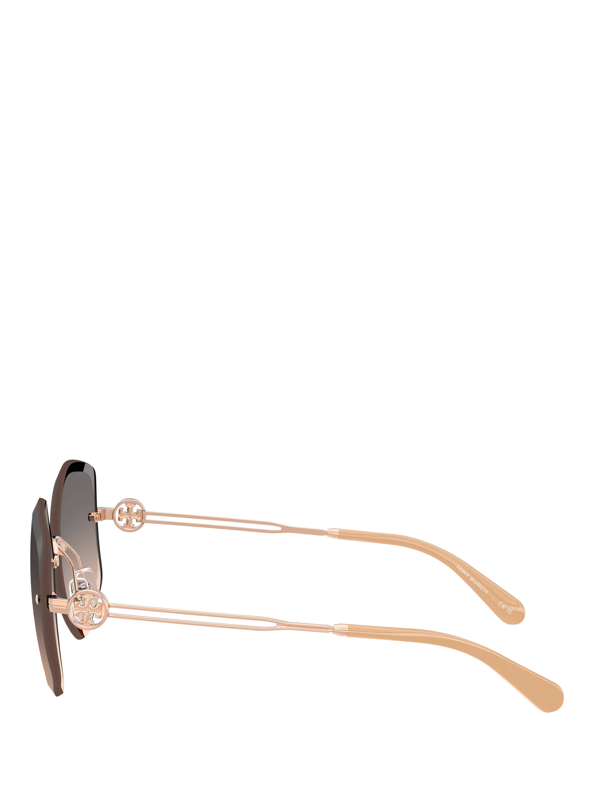 Tory Burch irregular pink sunglasses TY6111, imported from the UK
