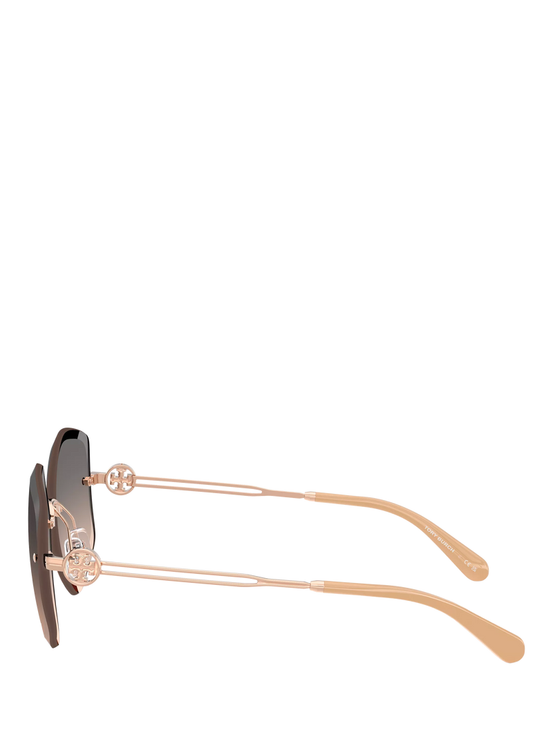 Tory Burch irregular pink sunglasses TY6111, imported from the UK