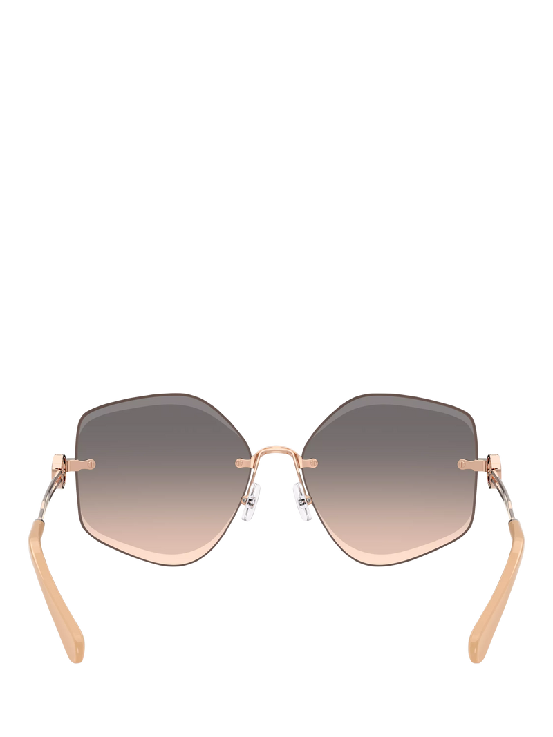 Tory Burch irregular pink sunglasses TY6111, imported from the UK