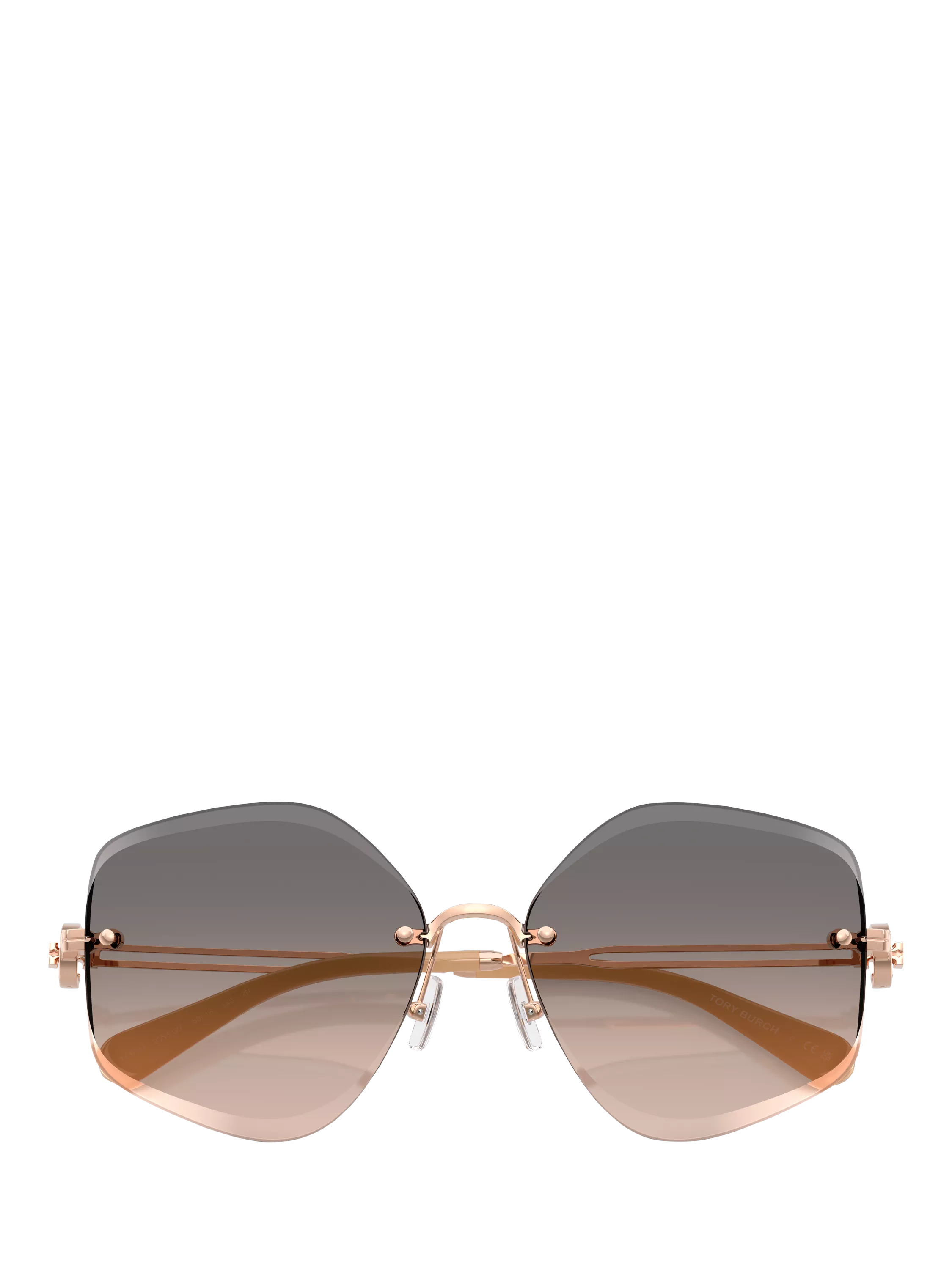 Tory Burch irregular pink sunglasses TY6111, imported from the UK