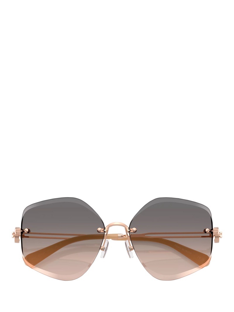 Tory Burch irregular pink sunglasses TY6111, imported from the UK