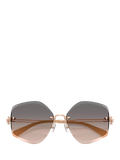 Tory Burch irregular pink sunglasses TY6111, imported from the UK