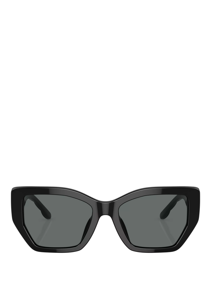 Tory Burch women's irregular polarised sunglasses black, imported from the UK