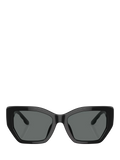 Tory Burch women's irregular polarised sunglasses black, imported from the UK