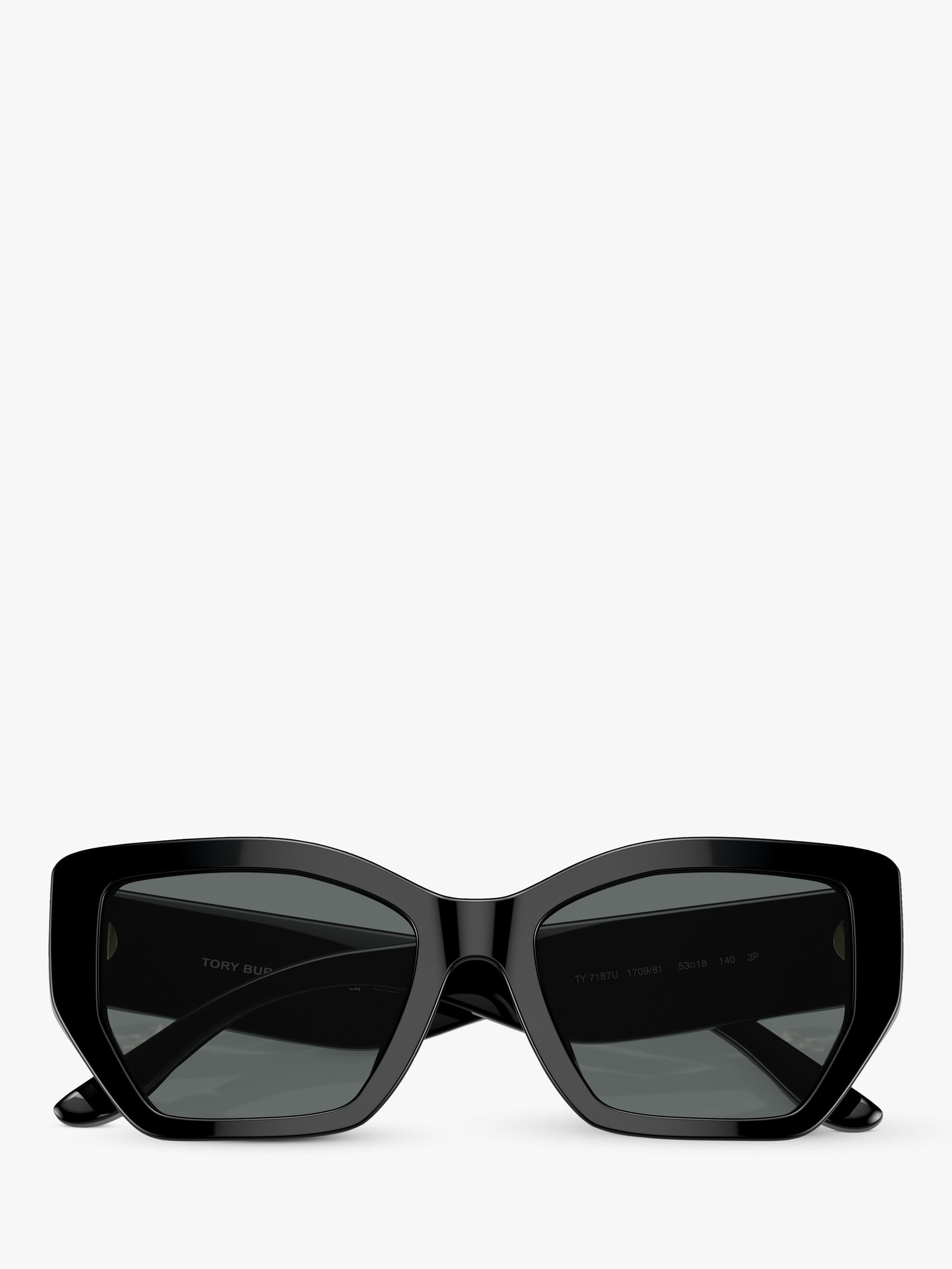 Tory Burch women's irregular polarised sunglasses black, imported from the UK