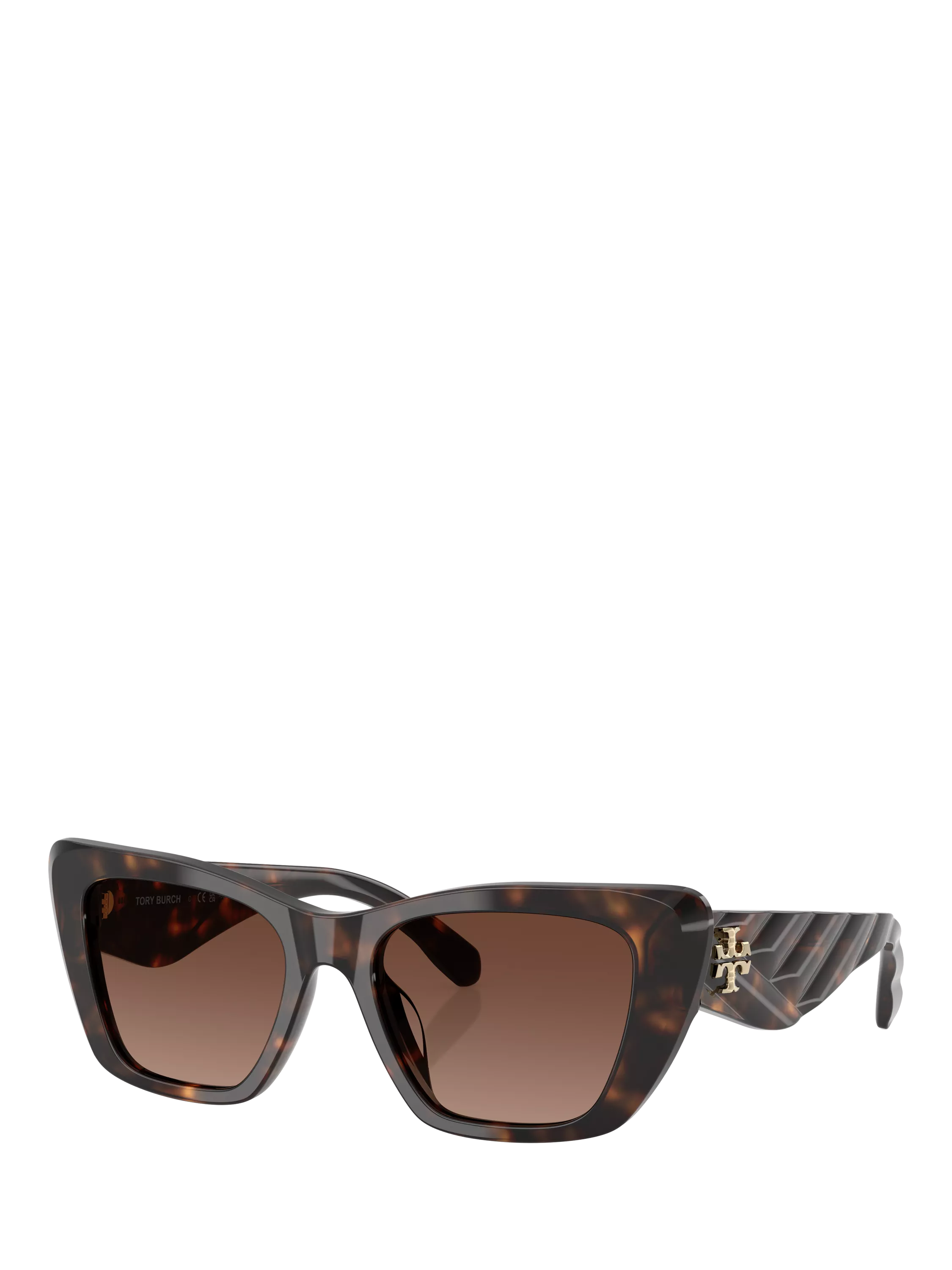 Tory Burch polarised cat eye sunglasses in Havana brown (British brand)