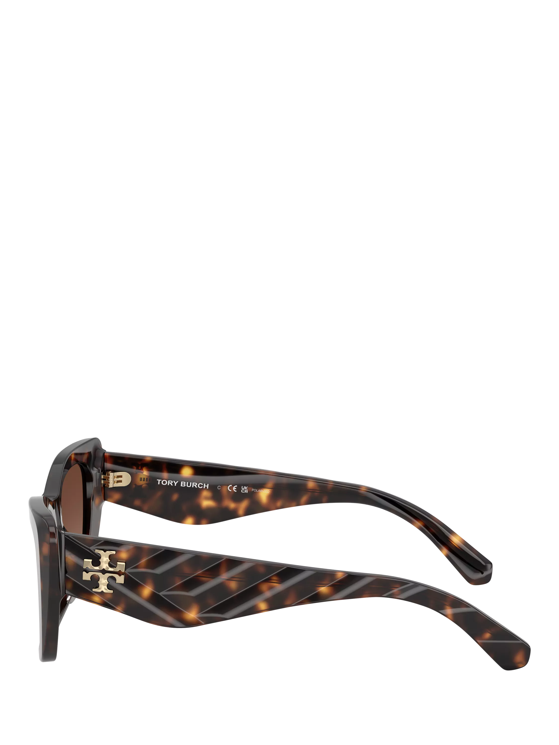 Tory Burch polarised cat eye sunglasses in Havana brown (British brand)