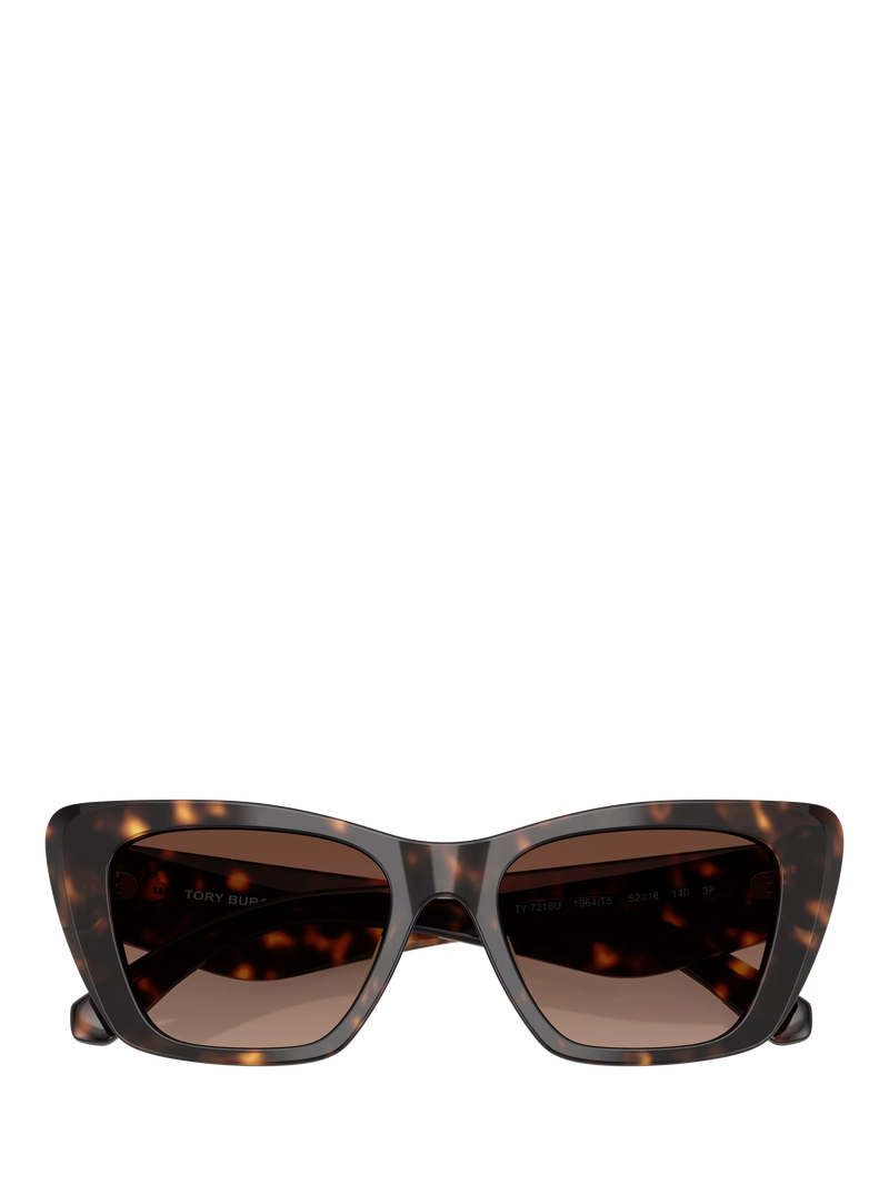 Tory Burch polarised cat eye sunglasses in Havana brown (British brand)
