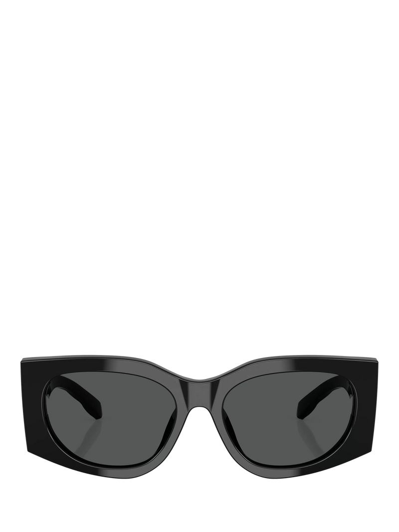 Tory Burch black rectangular sunglasses with polyamide frame, UK version
