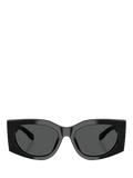 Tory Burch black rectangular sunglasses with polyamide frame, UK version