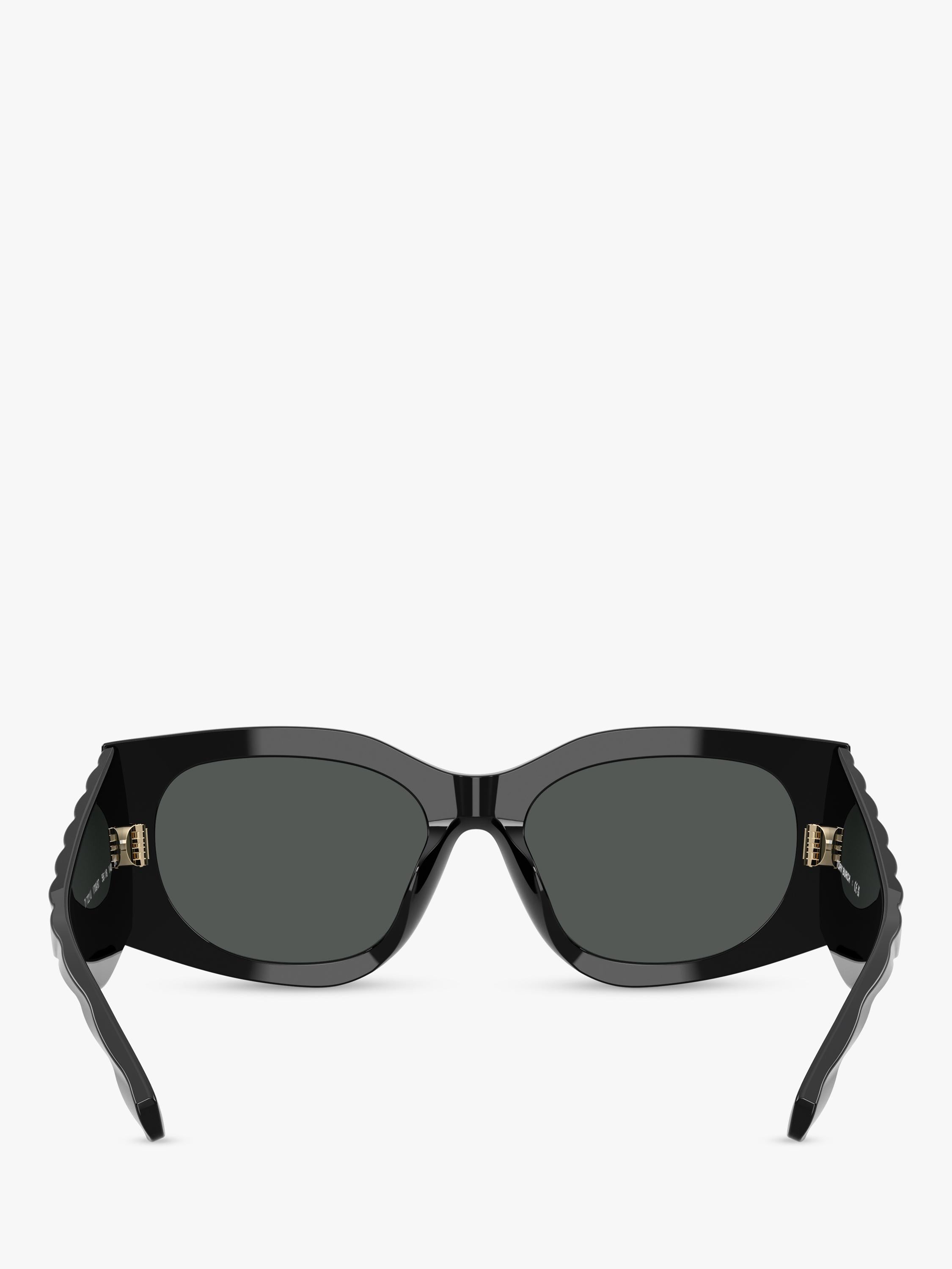 Tory Burch black rectangular sunglasses with polyamide frame, UK version