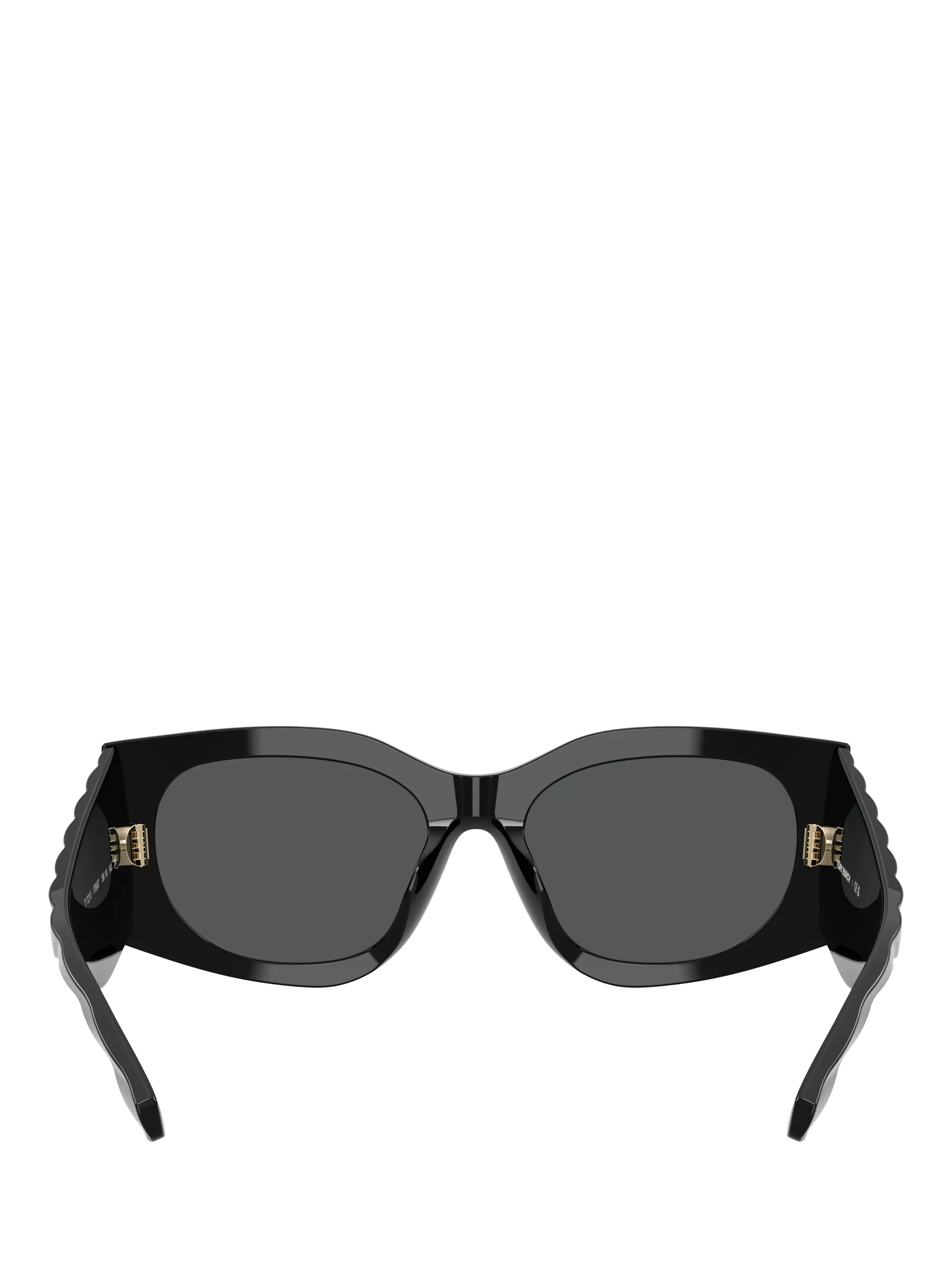 Tory Burch black rectangular sunglasses with polyamide frame, UK version