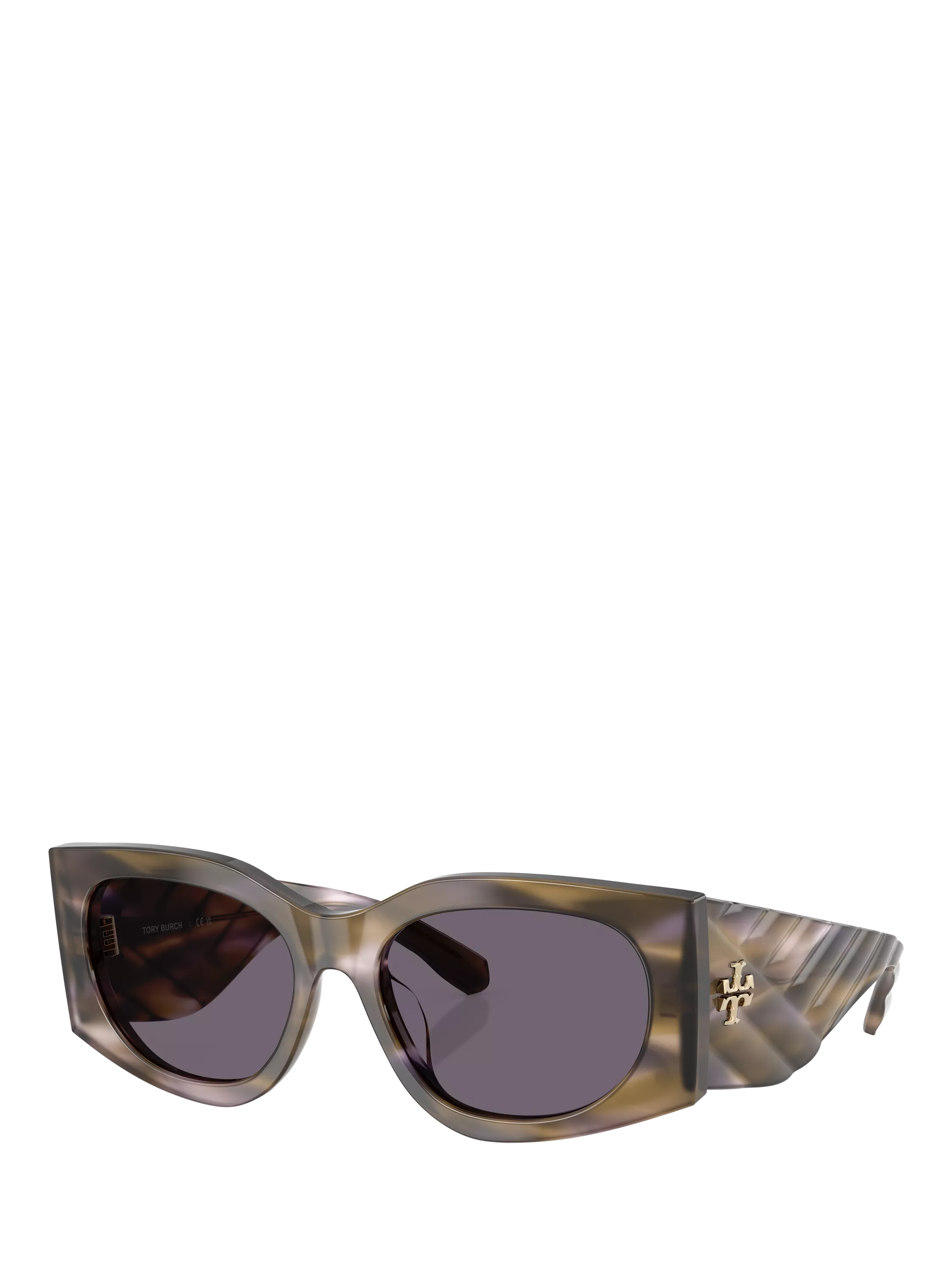 Tory Burch women's rectangular sunglasses purple/red 56mm, imported from the UK