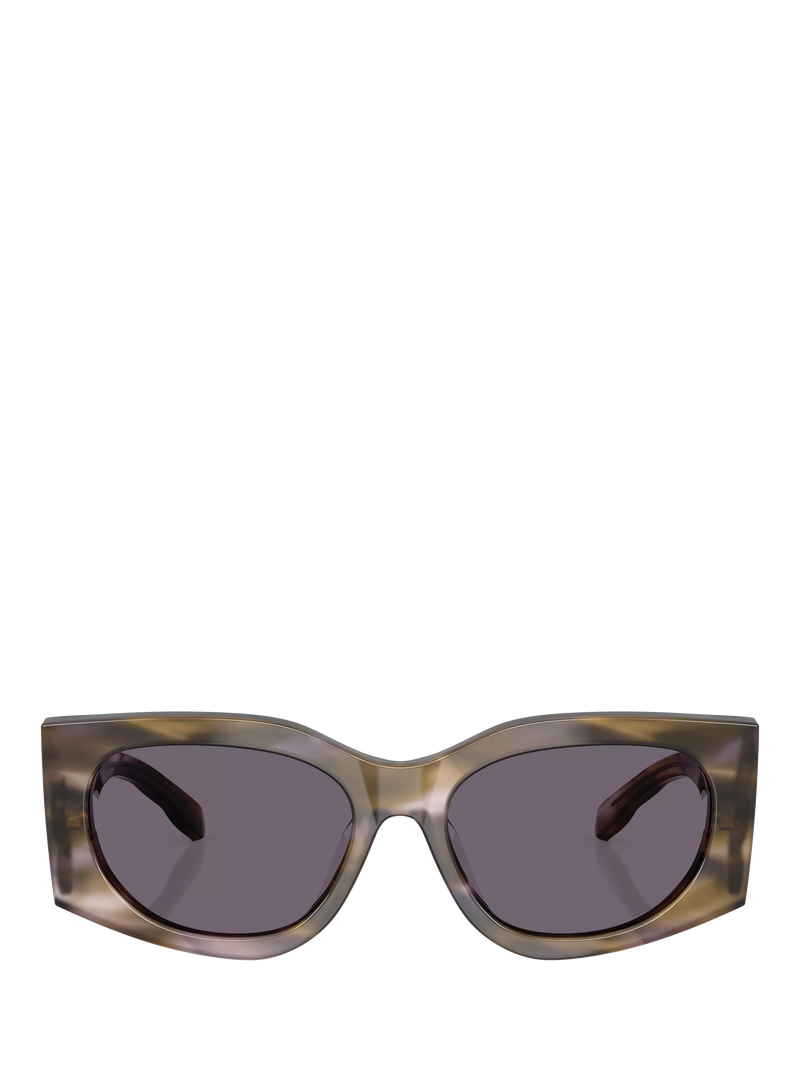 Tory Burch women's rectangular sunglasses purple/red 56mm, imported from the UK