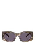 Tory Burch women's rectangular sunglasses purple/red 56mm, imported from the UK