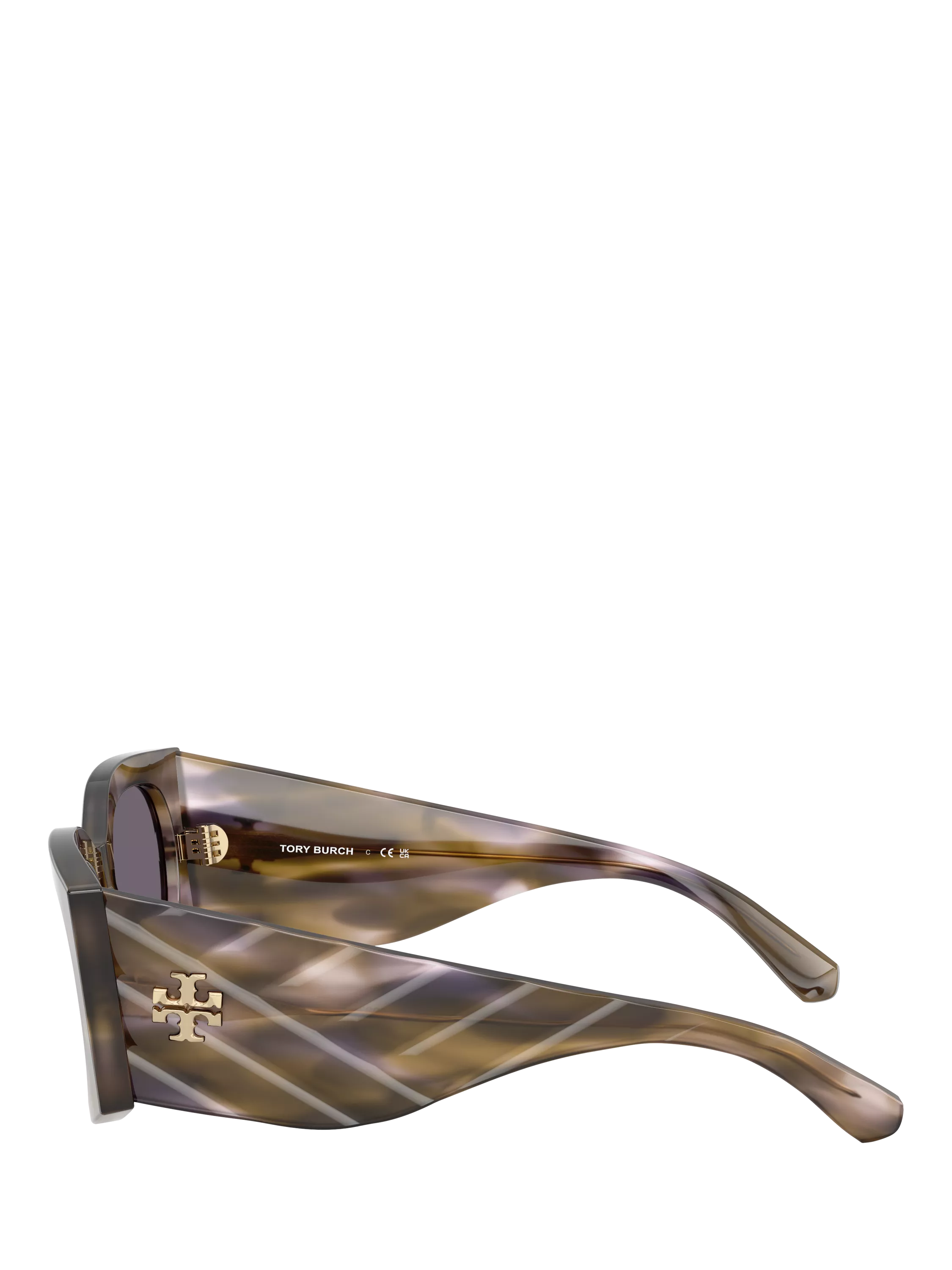 Tory Burch women's rectangular sunglasses purple/red 56mm, imported from the UK