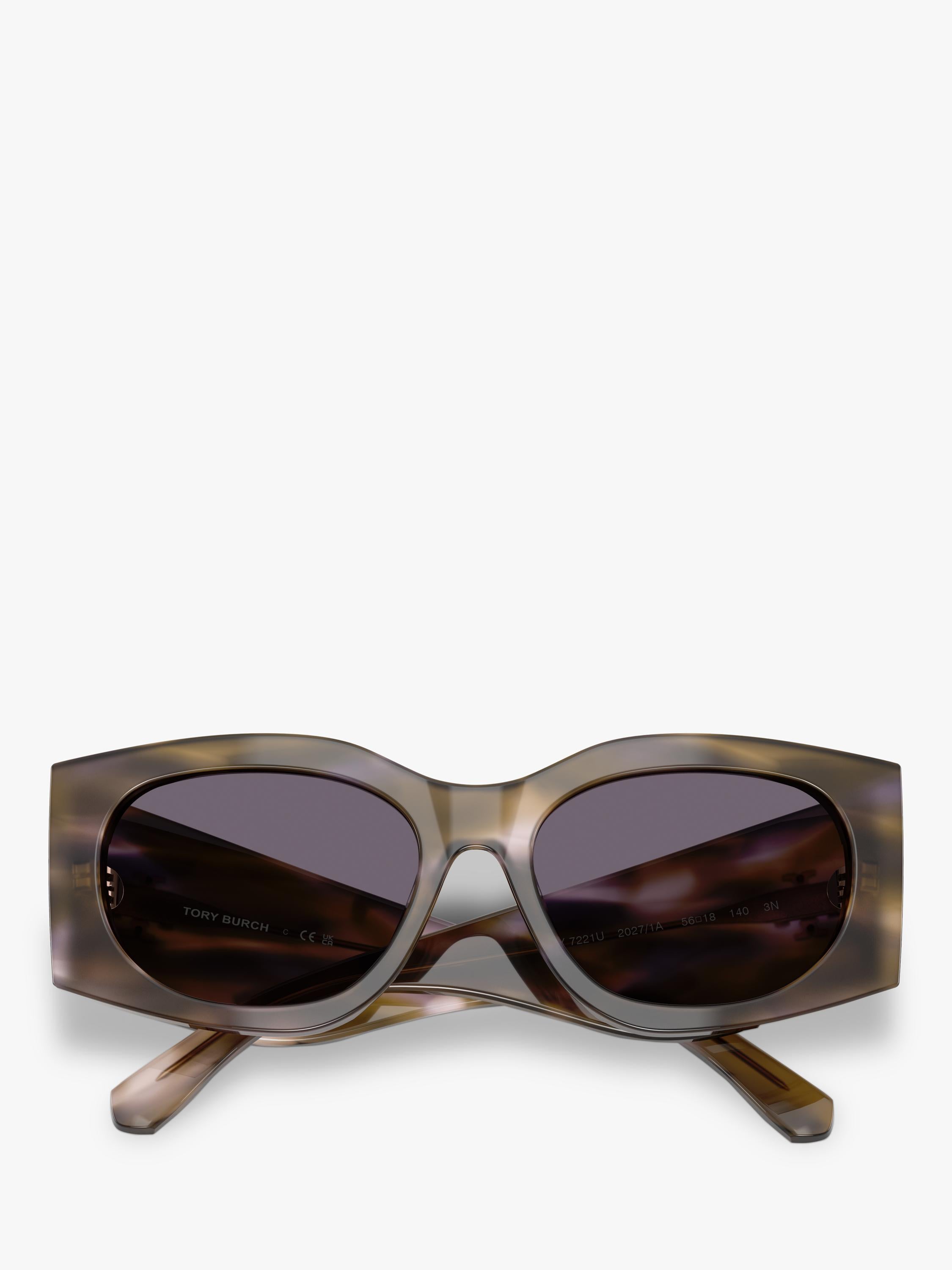 Tory Burch women's rectangular sunglasses purple/red 56mm, imported from the UK
