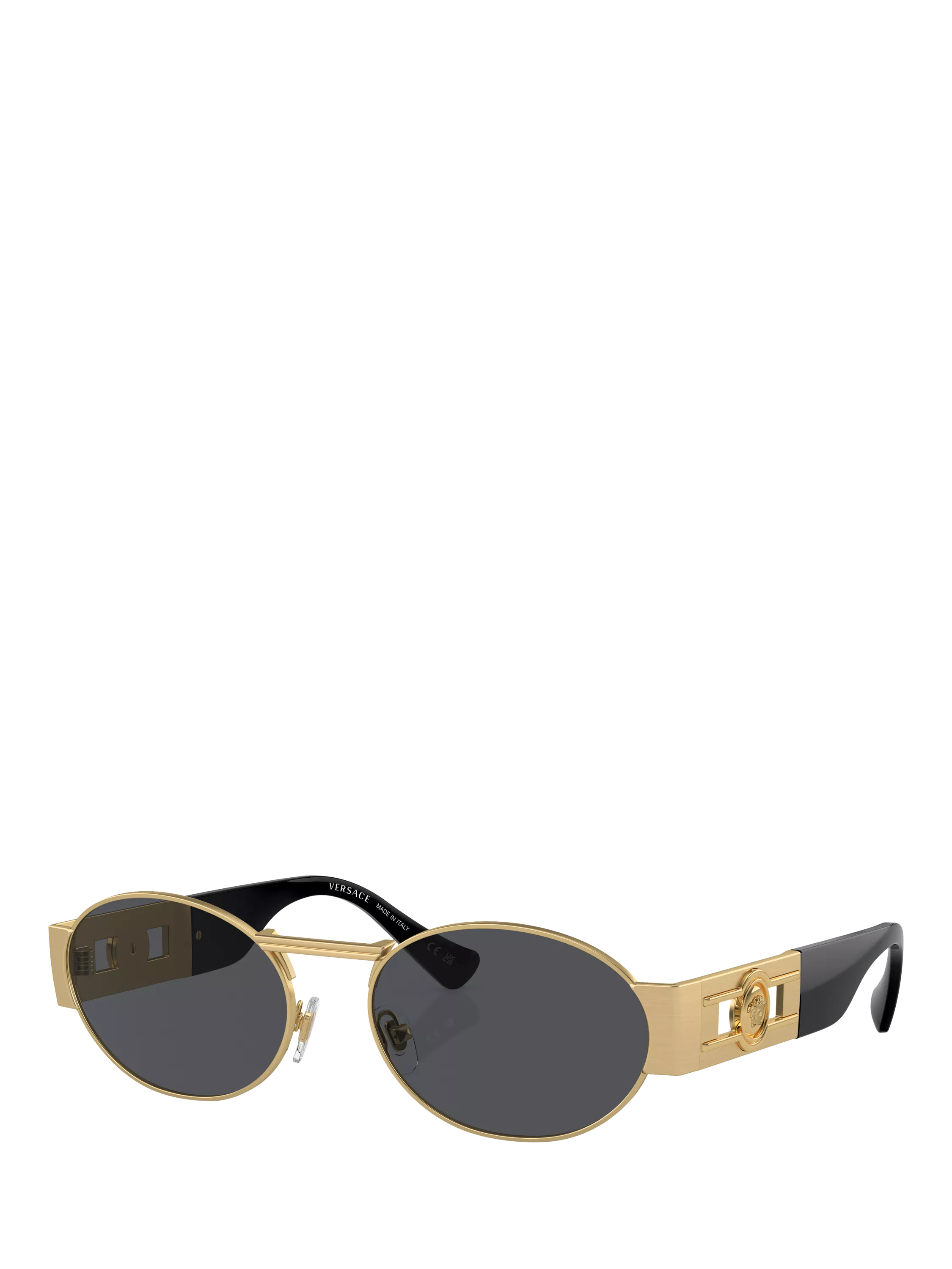 Versace men's oval sunglasses gold frame 56mm, UK version
