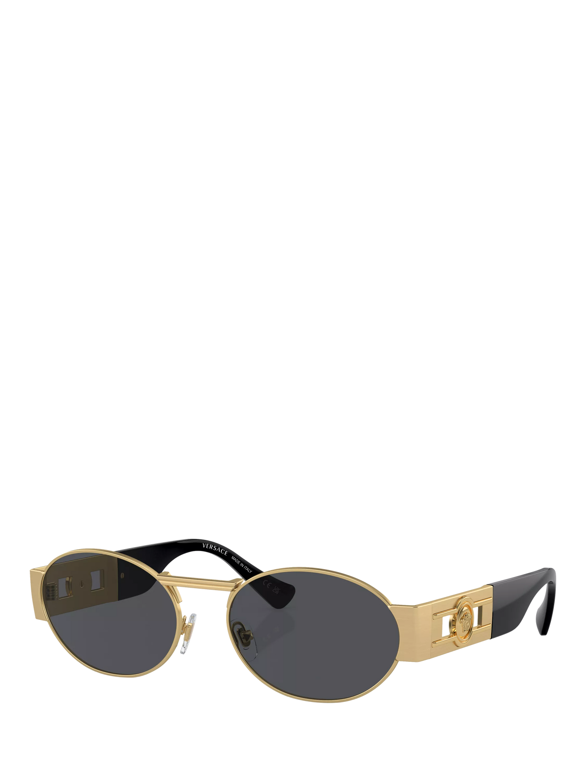 Versace men's oval sunglasses gold frame 56mm, UK version