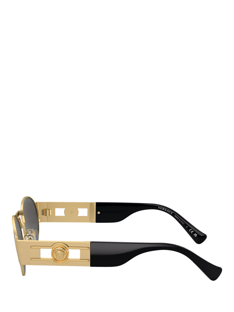 Versace men's oval sunglasses gold frame 56mm, UK version