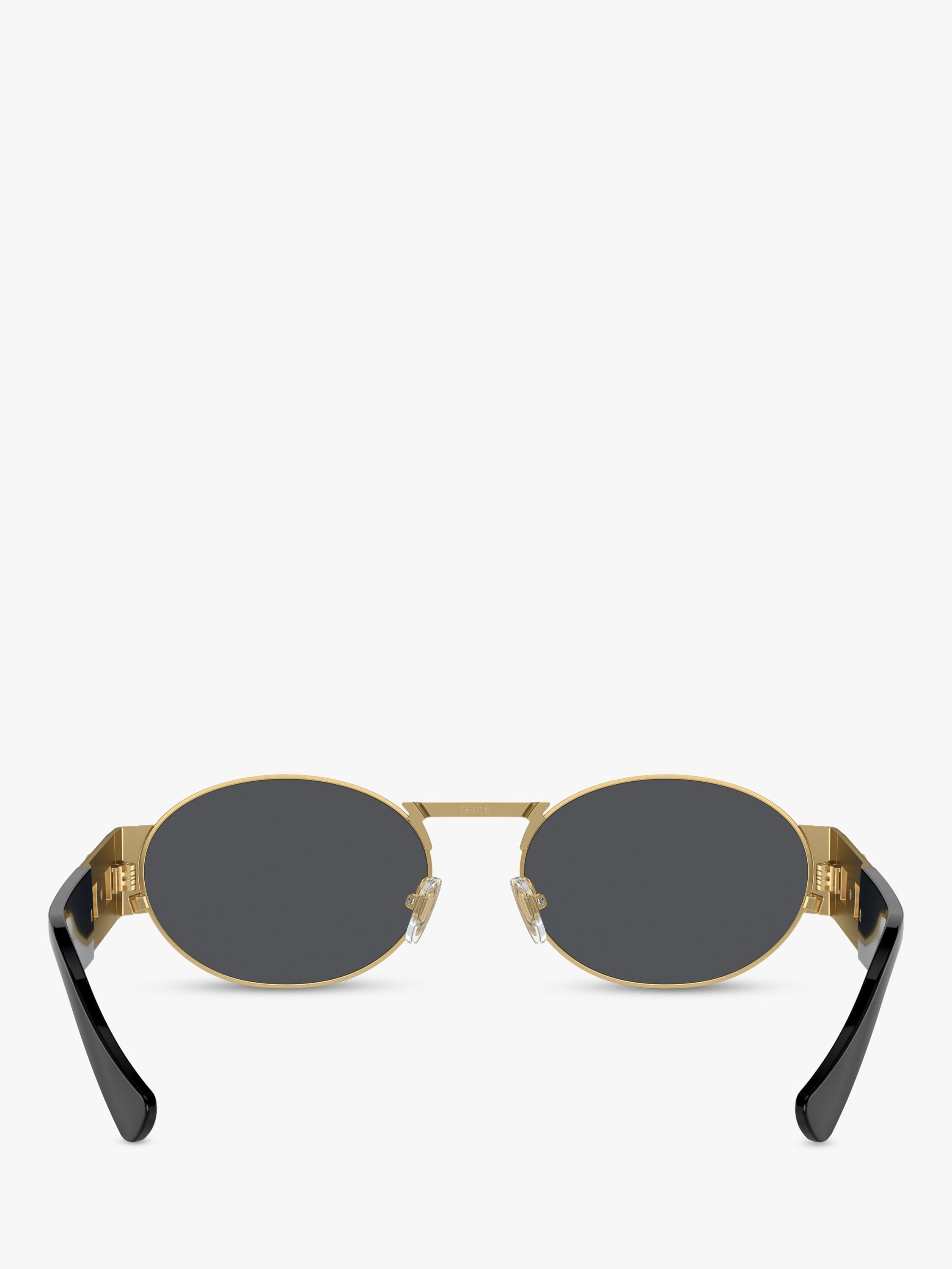 Versace men's oval sunglasses gold frame 56mm, UK version