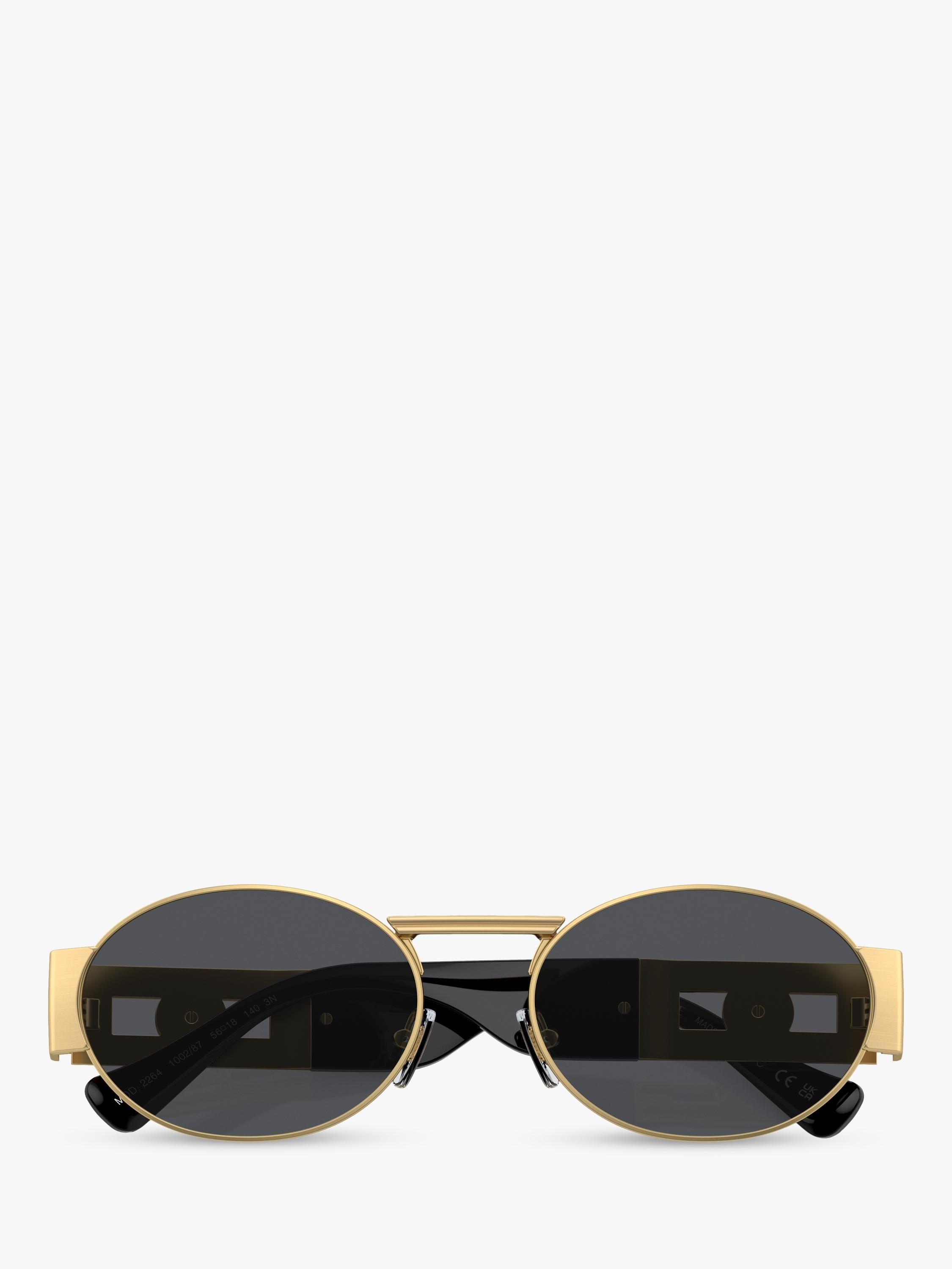 Versace men's oval sunglasses gold frame 56mm, UK version