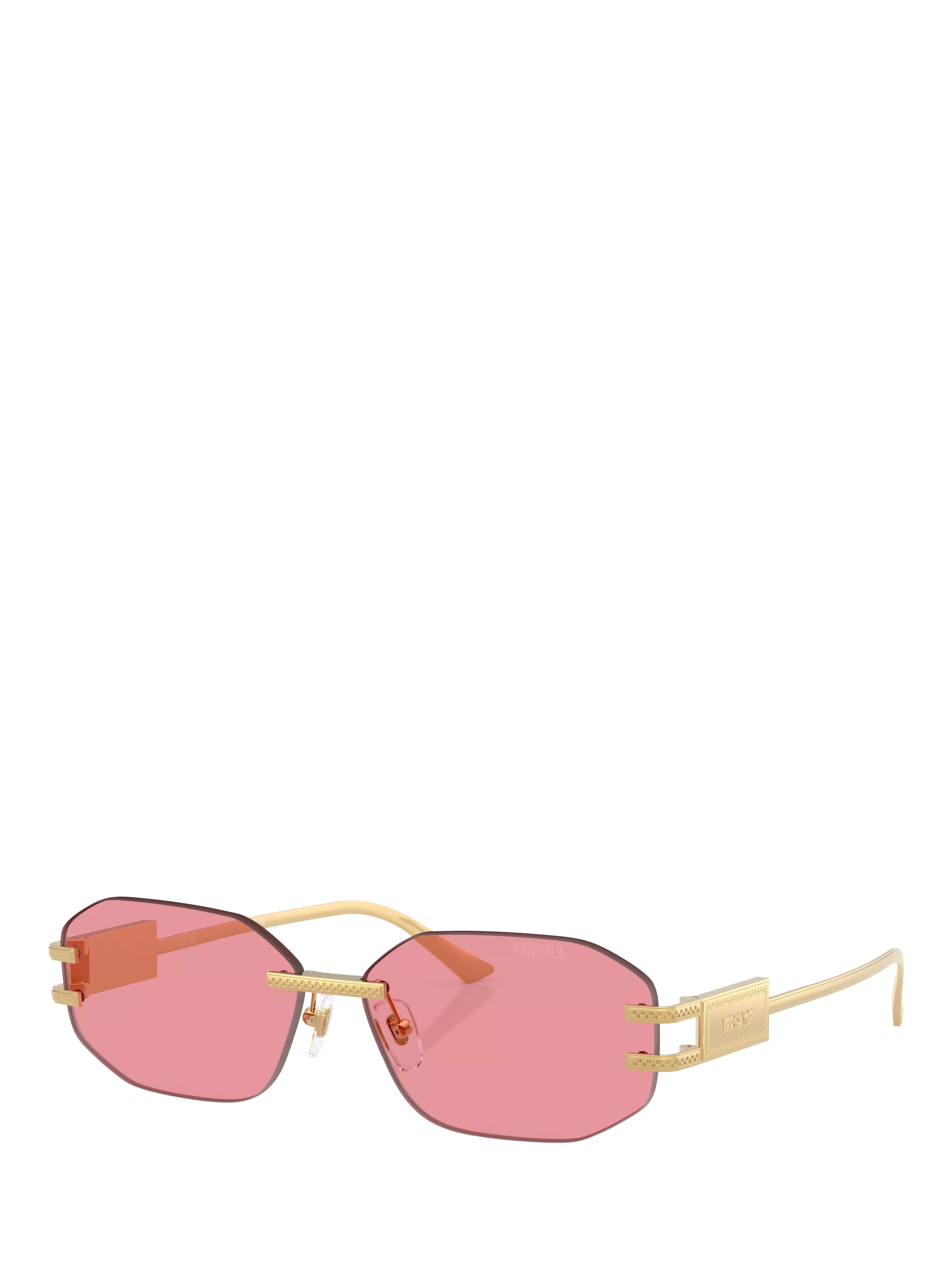 Versace irregular sunglasses gold pink 58mm - British product