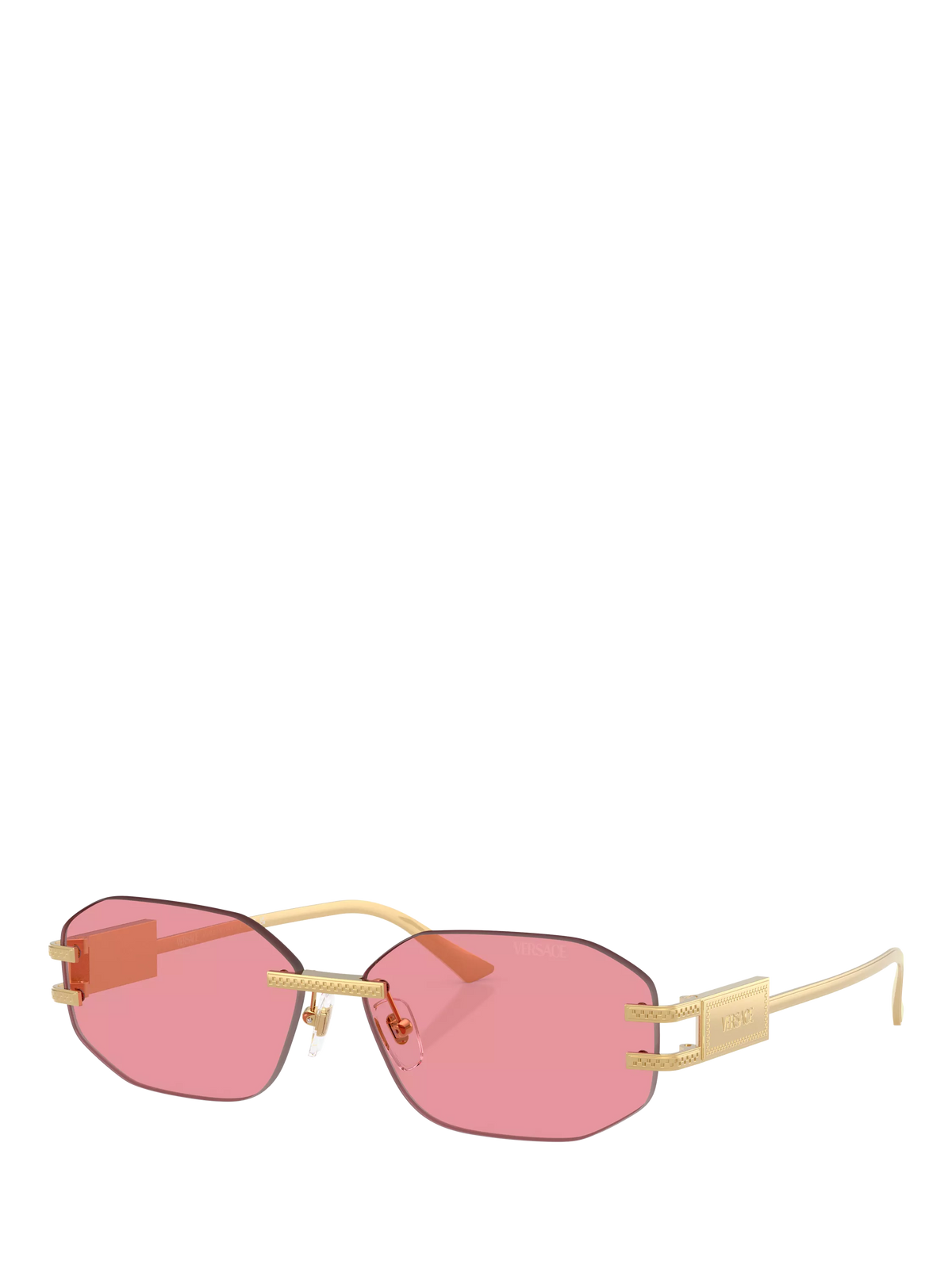 Versace irregular sunglasses gold pink 58mm - British product