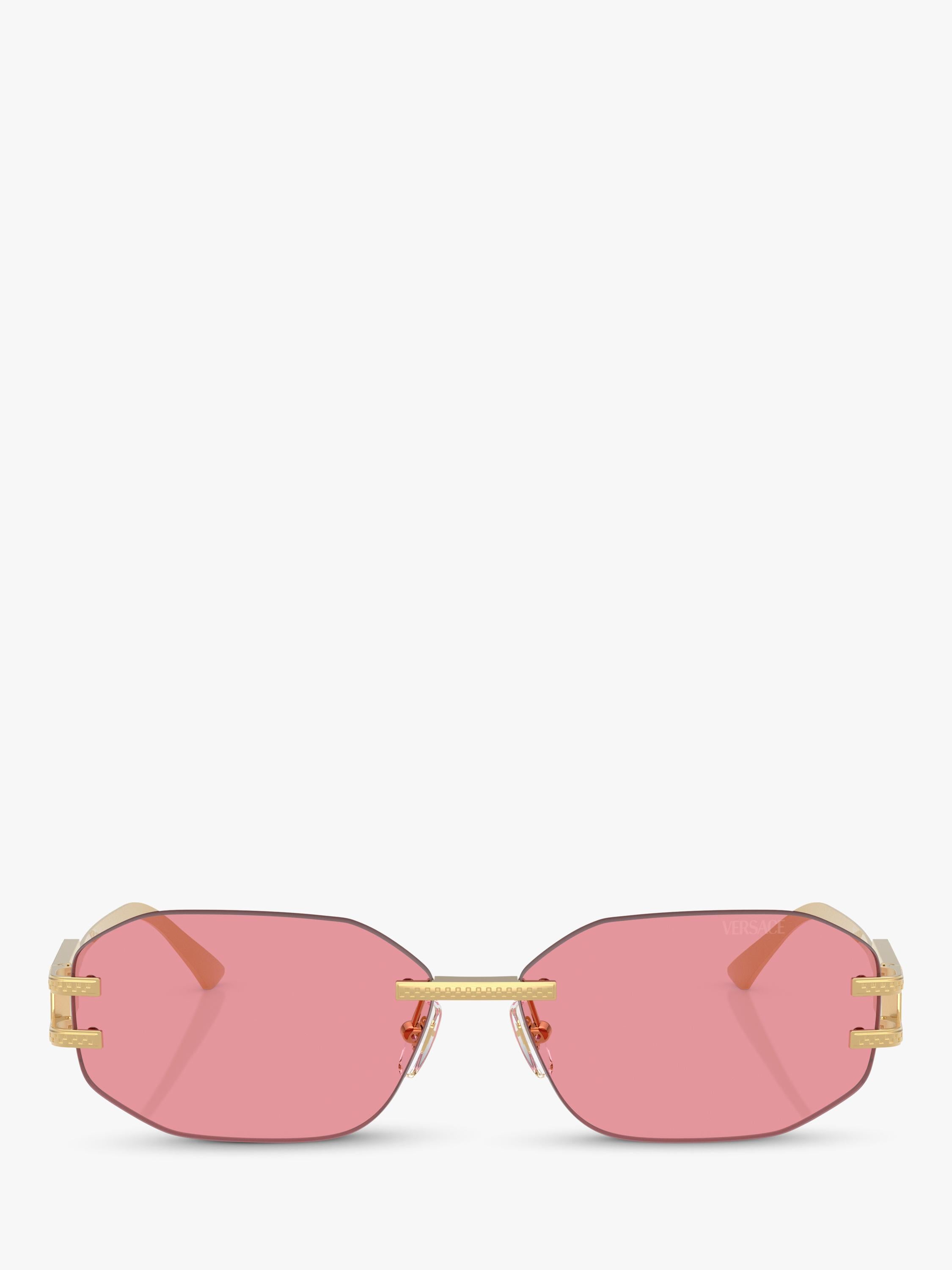 Versace irregular sunglasses gold pink 58mm - British product