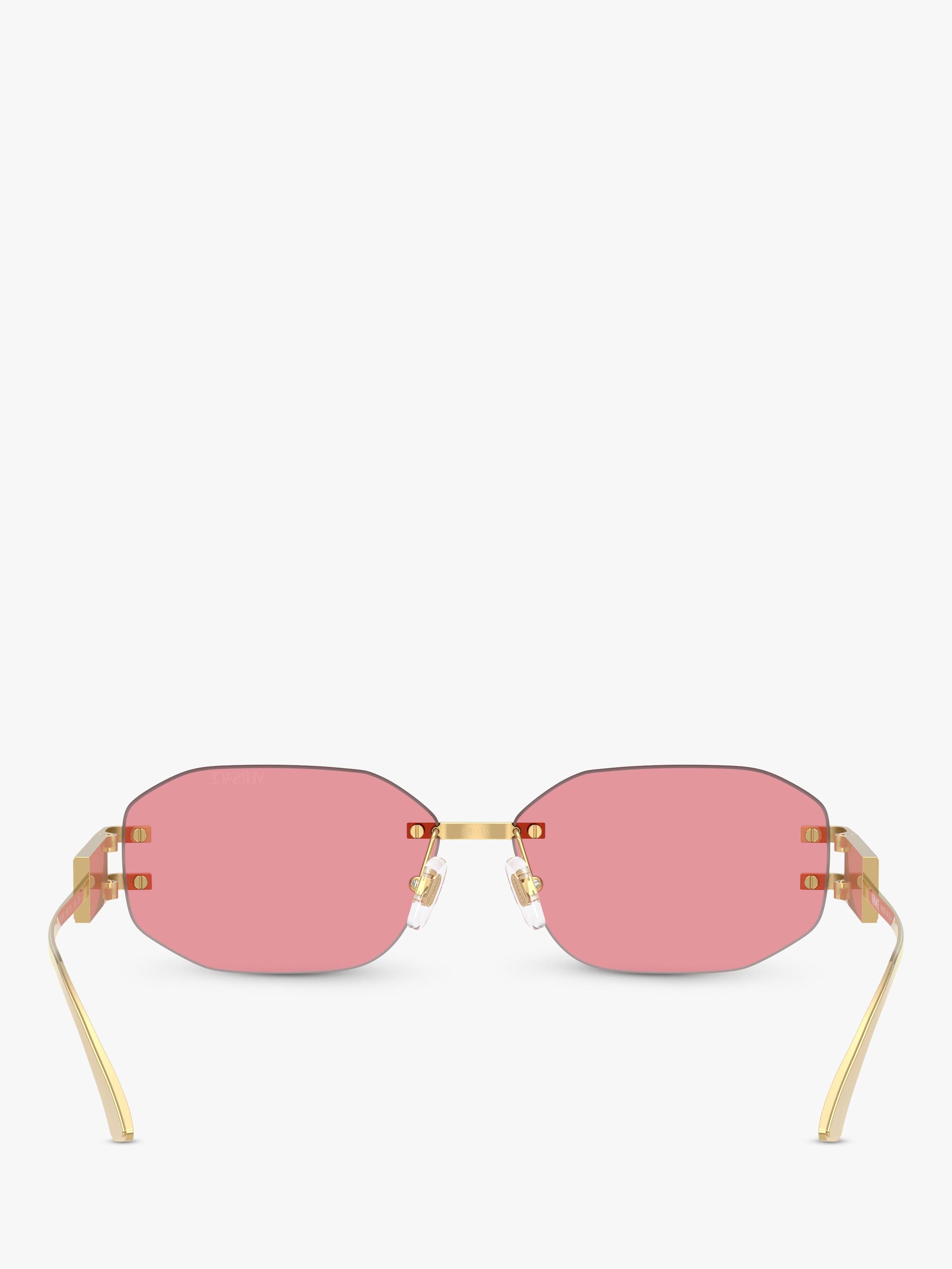 Versace irregular sunglasses gold pink 58mm - British product