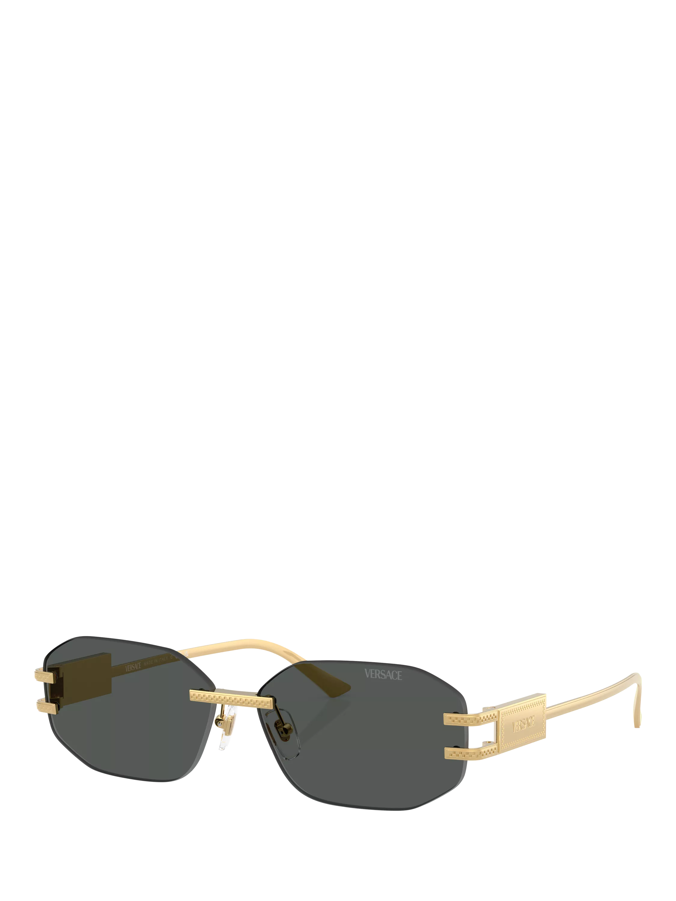 Versace women's irregular sunglasses gold black, UK version