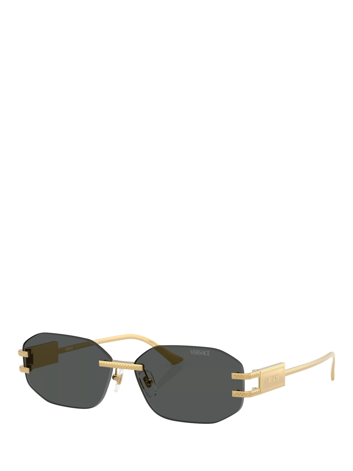 Versace women's irregular sunglasses gold black, UK version