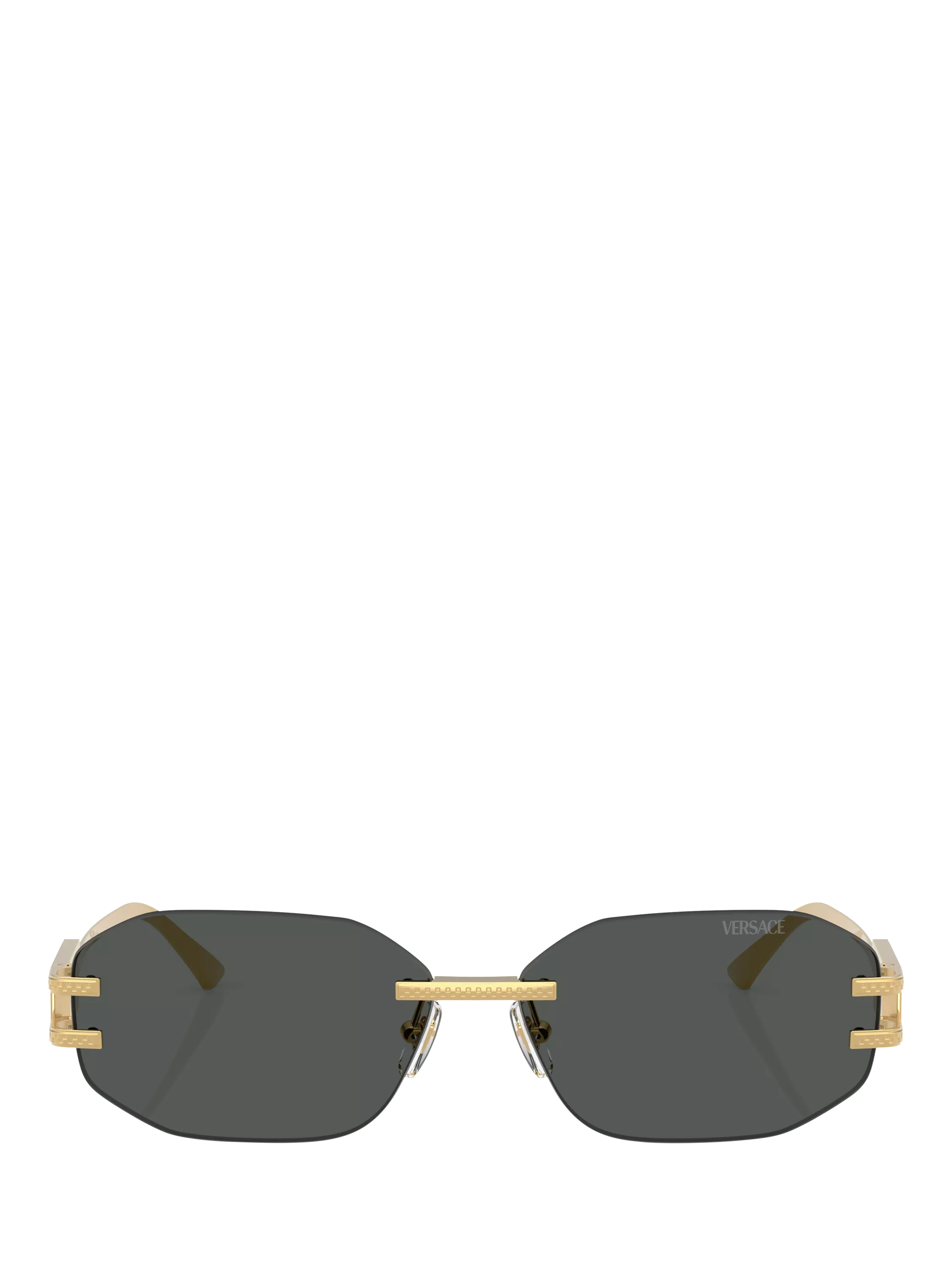Versace women's irregular sunglasses gold black, UK version