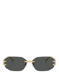 Versace women's irregular sunglasses gold black, UK version