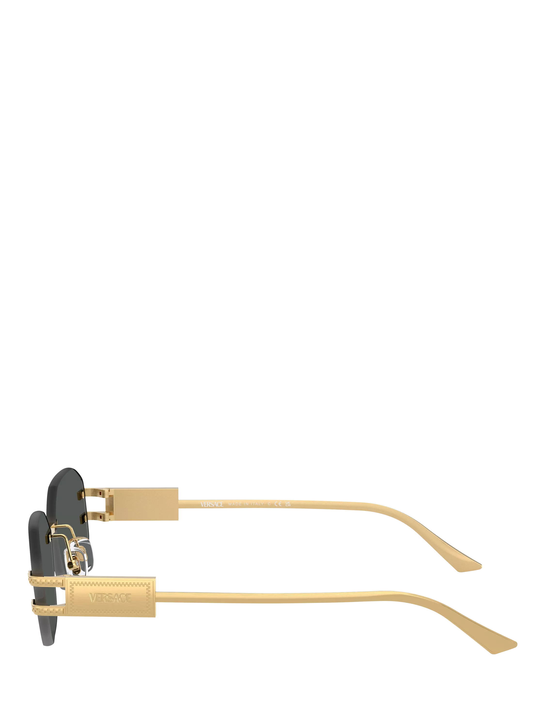 Versace women's irregular sunglasses gold black, UK version