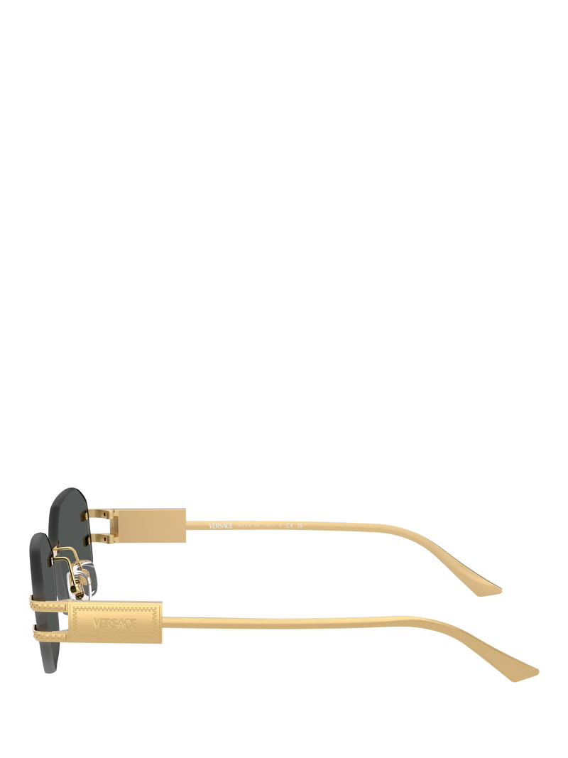 Versace women's irregular sunglasses gold black, UK version
