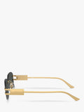 Versace women's irregular sunglasses gold black, UK version