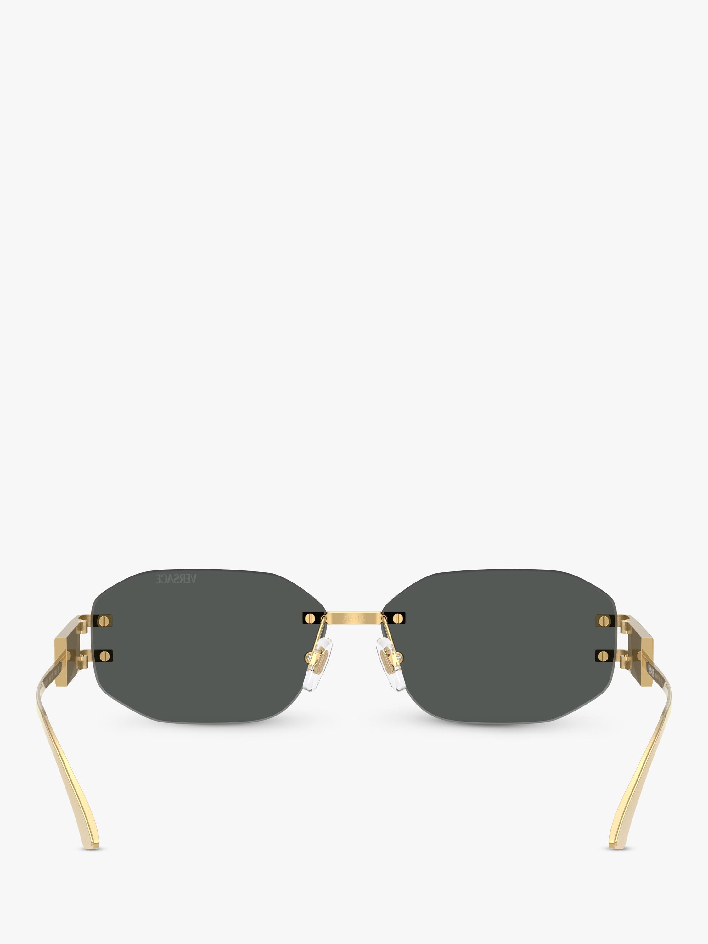 Versace women's irregular sunglasses gold black, UK version