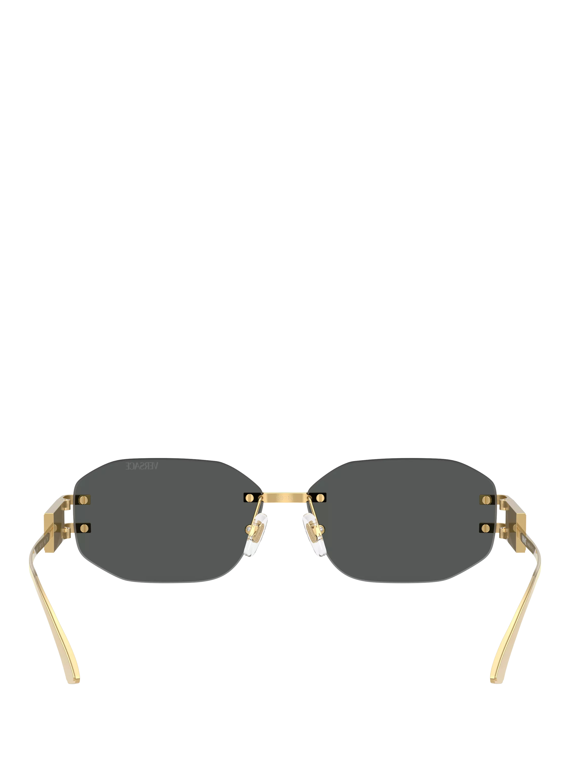 Versace women's irregular sunglasses gold black, UK version