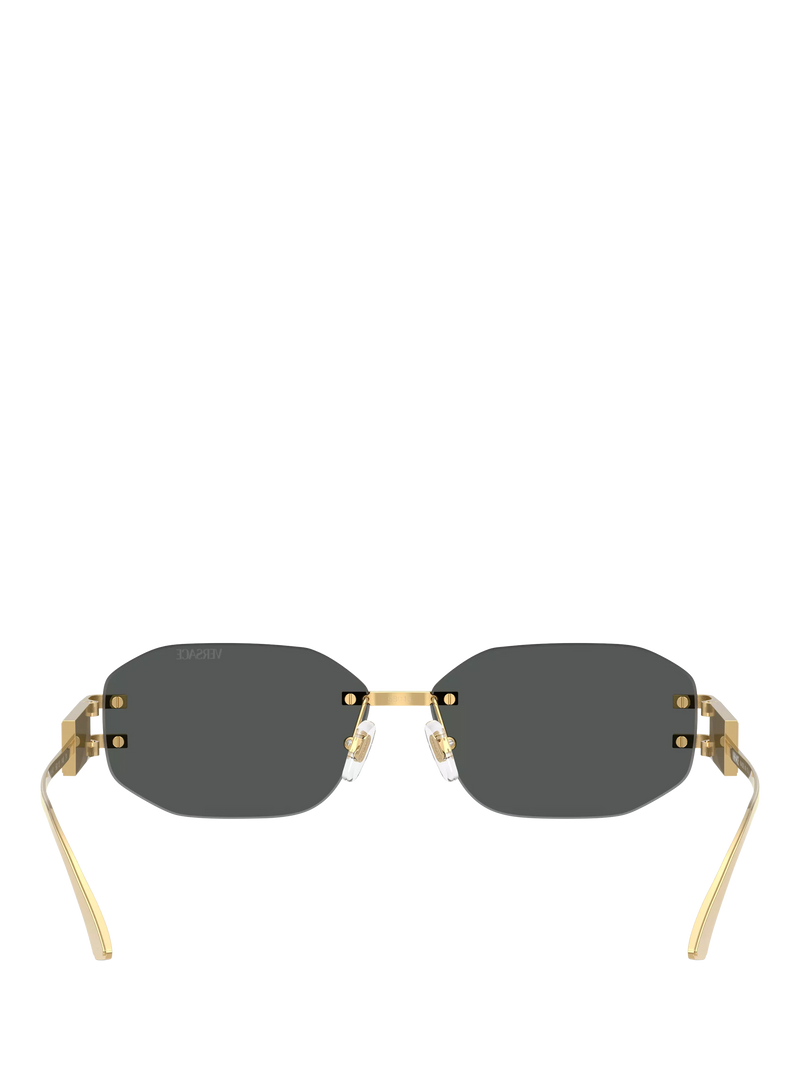 Versace women's irregular sunglasses gold black, UK version
