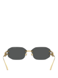 Versace women's irregular sunglasses gold black, UK version