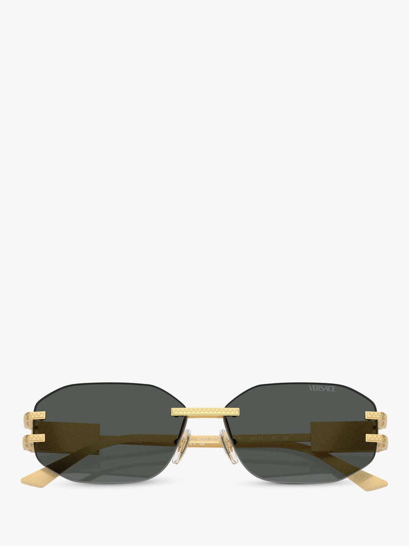 Versace women's irregular sunglasses gold black, UK version
