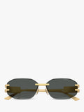 Versace women's irregular sunglasses gold black, UK version