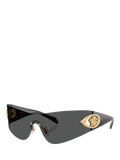 Versace VE2280 irregular sunglasses dark grey, UK version