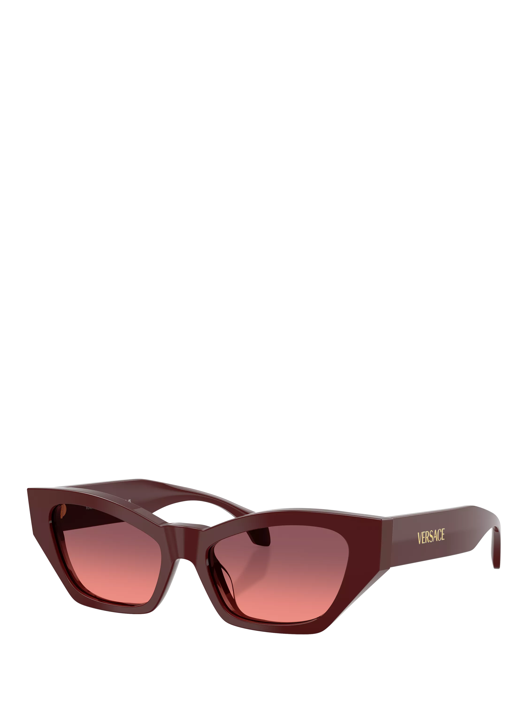 Versace cat's eye sunglasses dark red gradient 53mm, imported from the UK
